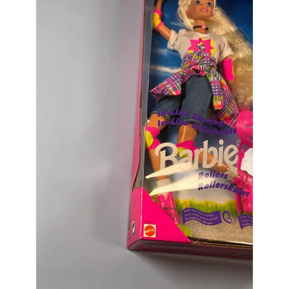 Rare In-Line Skating Barbie Doll with Rollerskates 1995 Mattel 15473 New